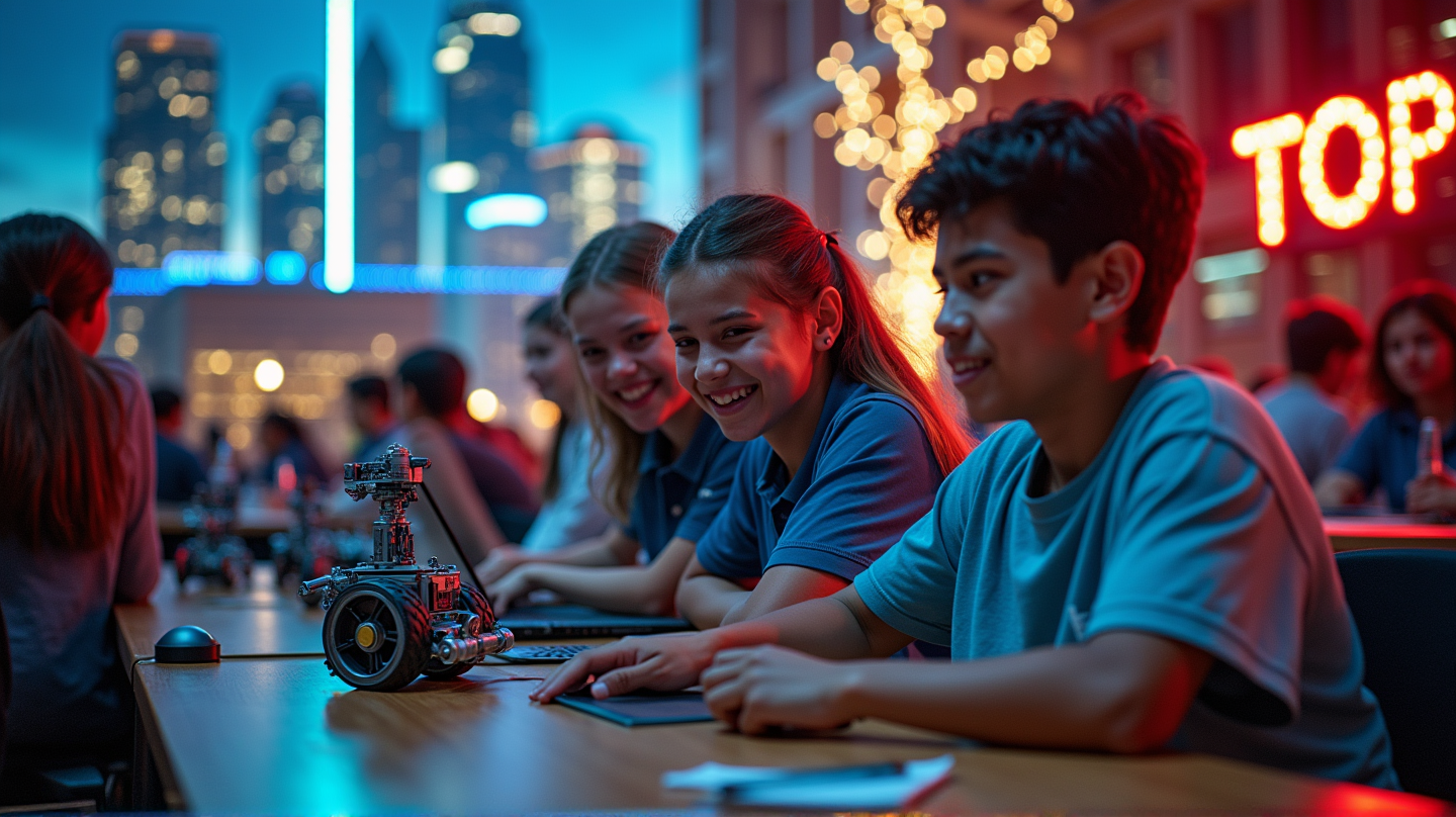 Tommie Kunst Junior High sa pripravuje na celosvetovú robotickú súťaž v Dallase!