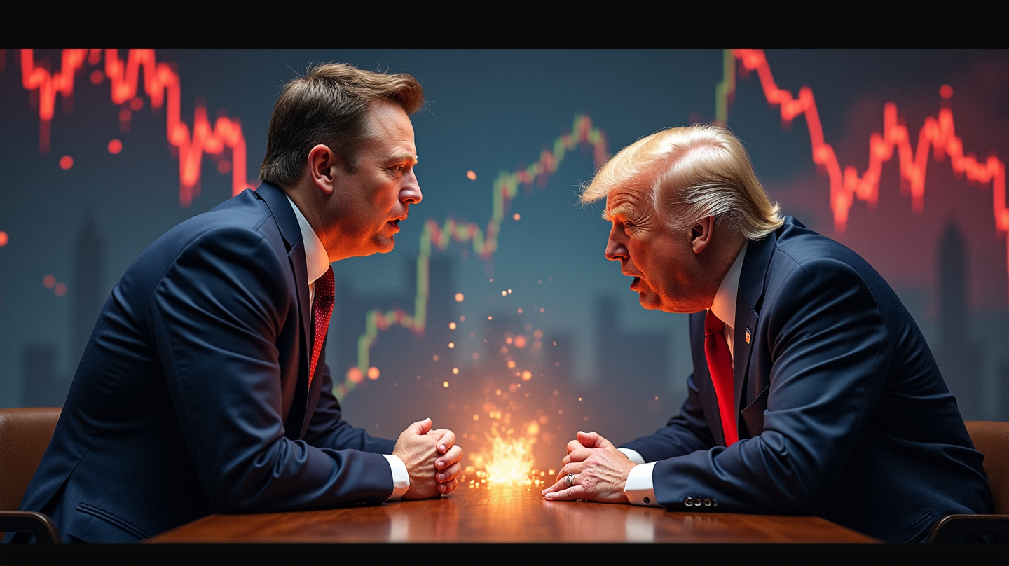 Trhový šok: Súboj Musk vs. Trump zraňuje hodnotu Tesly o 152 miliárd dolárov