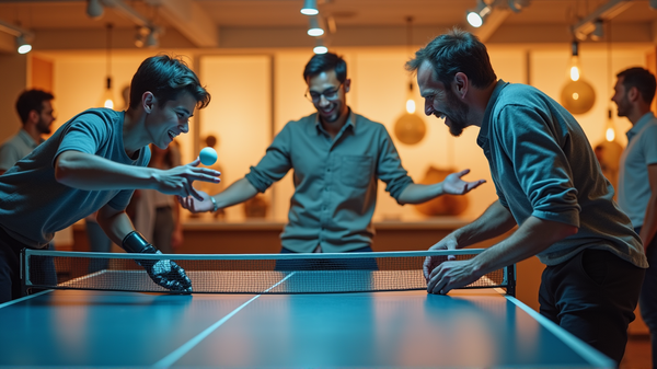 Podporná skupina pre amputovaných sa zapája do vzrušujúceho výzvy s robotom na stolný tenis