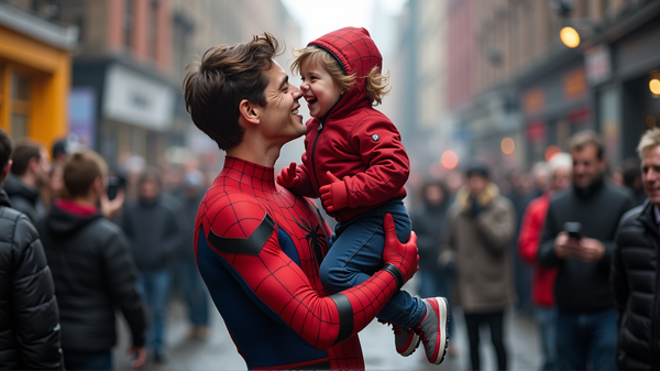 Očarujúci kúsok Toma Hollanda s malým fanúšikom kradne srdcia na nakrúcaní Spider-Mana!